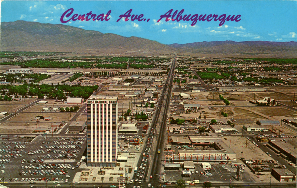 Downtown Albuquerque New Mexico Buildings Skyline Route 66 Postcard 